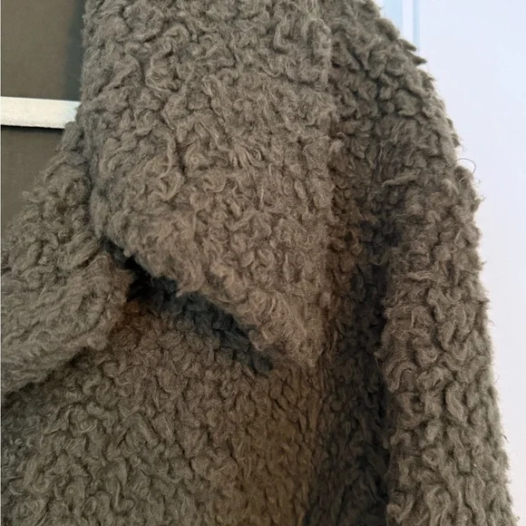 Free People Olive Teddy Jacket - Picture 5 of 10